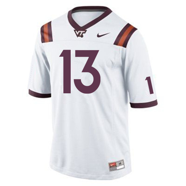 Men #13 Jalen Holston Virginia Tech Hokies College Football Jerseys Sale-Maroon